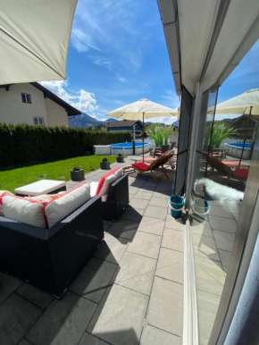 Modernes Alpenapartment mit Sauna Wintergarten und Pool Salzburg